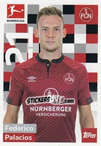 Sticker Federico Palacios - German Football Bundesliga 2018-2019 - Topps