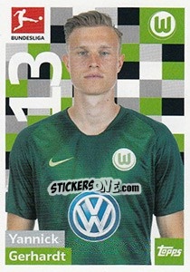 Sticker Yannick Gerhardt - German Football Bundesliga 2018-2019 - Topps
