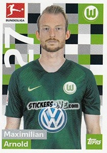 Sticker Maximilian Arnold - German Football Bundesliga 2018-2019 - Topps