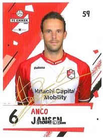 Cromo Anco Jansen - Eredivisie 2018-2019 n. 59 - Ah