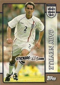 Sticker Gary Neville - England 2002 - Topps