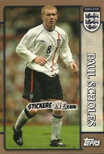 Sticker Paul Scholes - England 2002 n. 9 - Topps