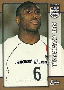 Sticker Sol Campbell - England 2002 n. 16 - Topps
