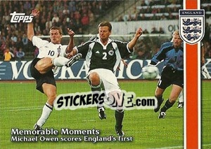 Sticker Germany v. England - England 2002 n. 32 - Topps