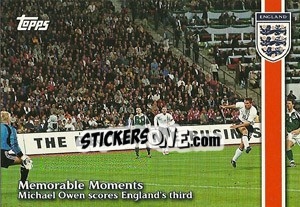 Sticker Germany v. England - England 2002 n. 34 - Topps