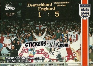 Sticker Germany v. England - England 2002 n. 38 - Topps