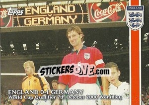 Figurina England 0-1 Germany - England 2002 - Topps