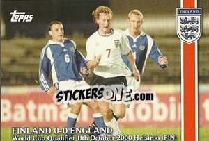 Sticker Finland 0-0 England - England 2002 - Topps