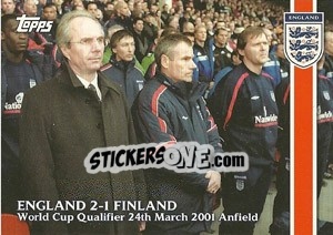 Sticker England 2-1 Finland - England 2002 n. 55 - Topps