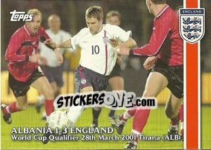 Sticker Albania 1-3 England - England 2002 - Topps