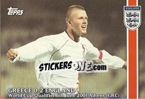 Sticker Greece 0-2 England - England 2002 - Topps