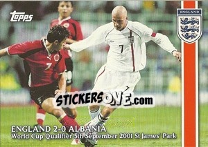 Sticker England 2-0 Albania - England 2002 - Topps