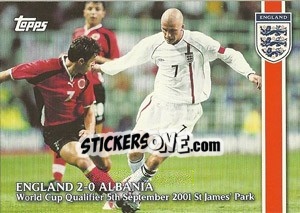 Sticker England 2-0 Albania - England 2002 n. 59 - Topps