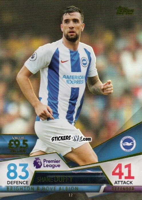 Figurina Shane Duffy - English Premier League 2018-2019. Match Attax Ultimate n. 12 - Topps