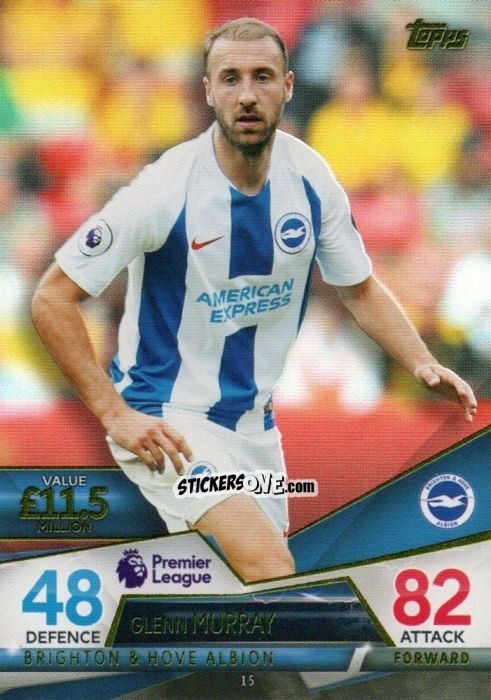 Cromo Glenn Murray - English Premier League 2018-2019. Match Attax Ultimate n. 15 - Topps