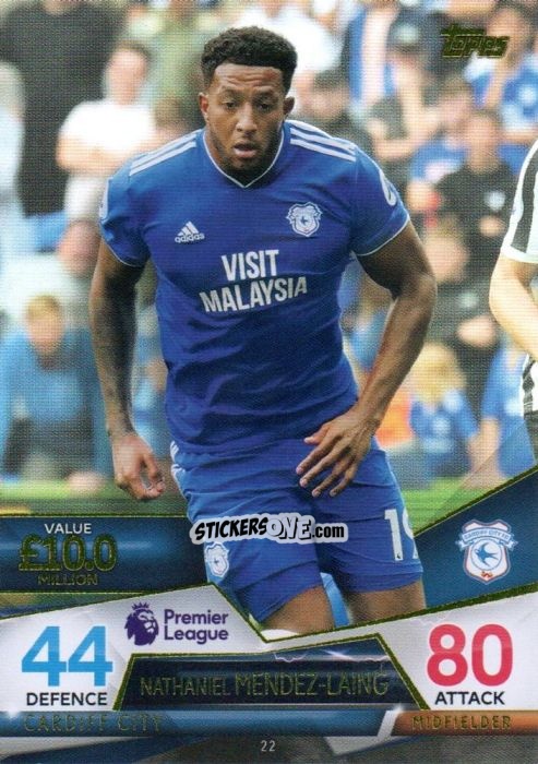 Sticker Nathaniel Mendez-Laing - English Premier League 2018-2019. Match Attax Ultimate n. 22 - Topps