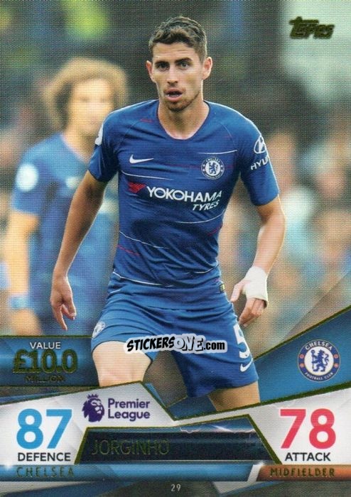 Cromo Jorginho - English Premier League 2018-2019. Match Attax Ultimate n. 29 - Topps