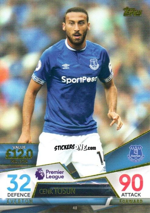Figurina Cenk Tosun - English Premier League 2018-2019. Match Attax Ultimate n. 40 - Topps