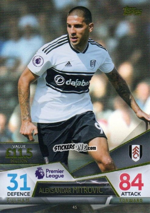 Sticker Aleksandar Mitrovic - English Premier League 2018-2019. Match Attax Ultimate n. 45 - Topps