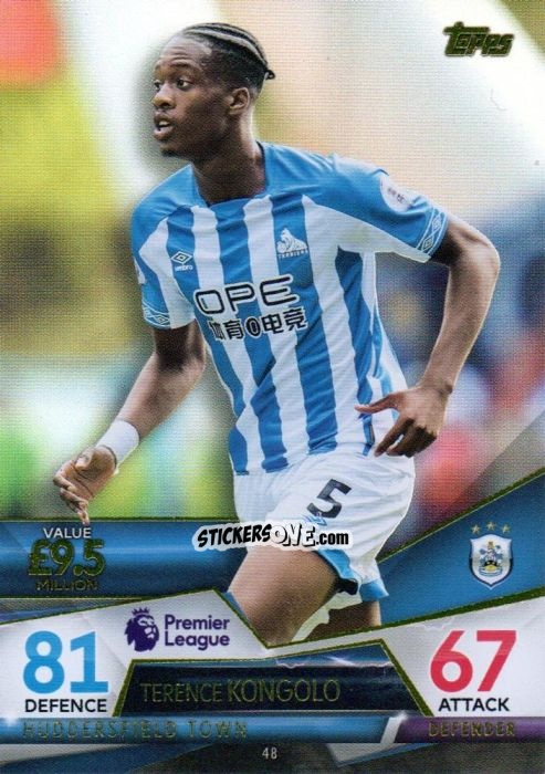 Sticker Terence Kongolo - English Premier League 2018-2019. Match Attax Ultimate n. 48 - Topps