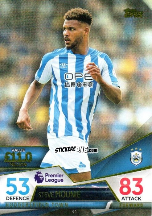 Cromo Steve Mounie - English Premier League 2018-2019. Match Attax Ultimate n. 50 - Topps
