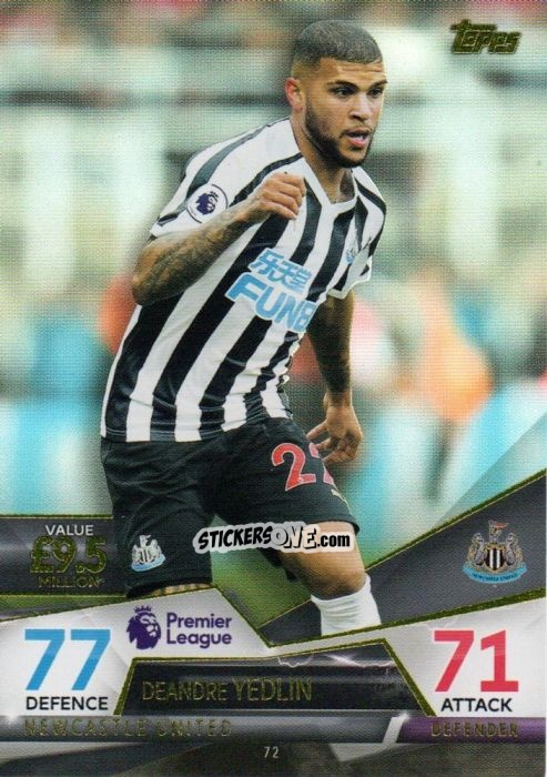 Figurina DeAndre Yedlin - English Premier League 2018-2019. Match Attax Ultimate n. 72 - Topps
