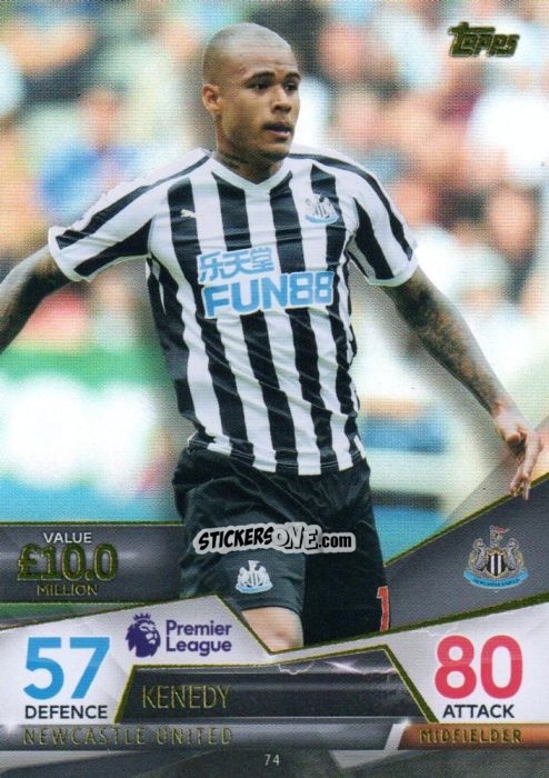 Sticker Kenedy - English Premier League 2018-2019. Match Attax Ultimate n. 74 - Topps