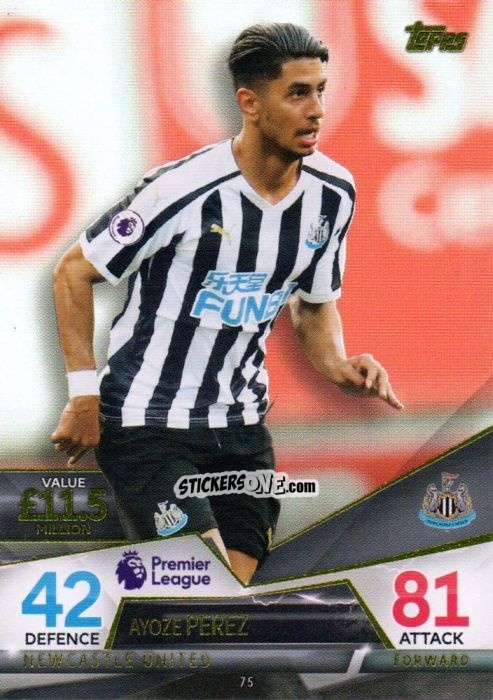 Sticker Ayoze Perez - English Premier League 2018-2019. Match Attax Ultimate n. 75 - Topps