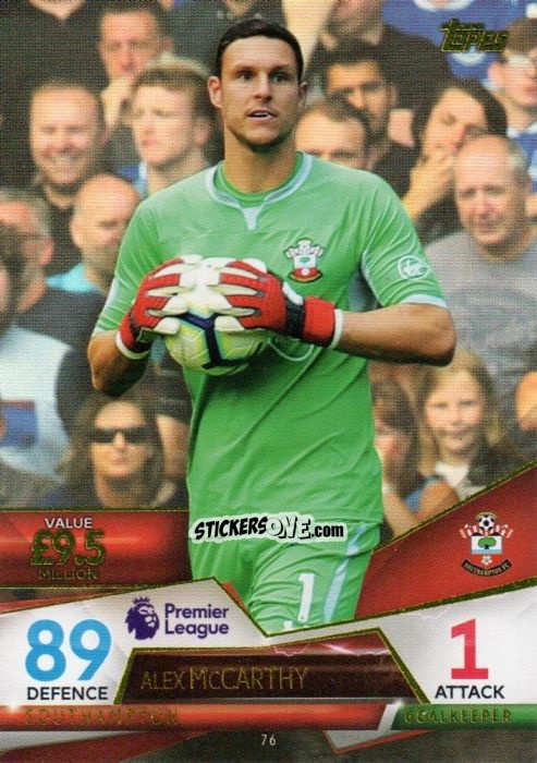 Sticker Alex McCarthy - English Premier League 2018-2019. Match Attax Ultimate n. 76 - Topps