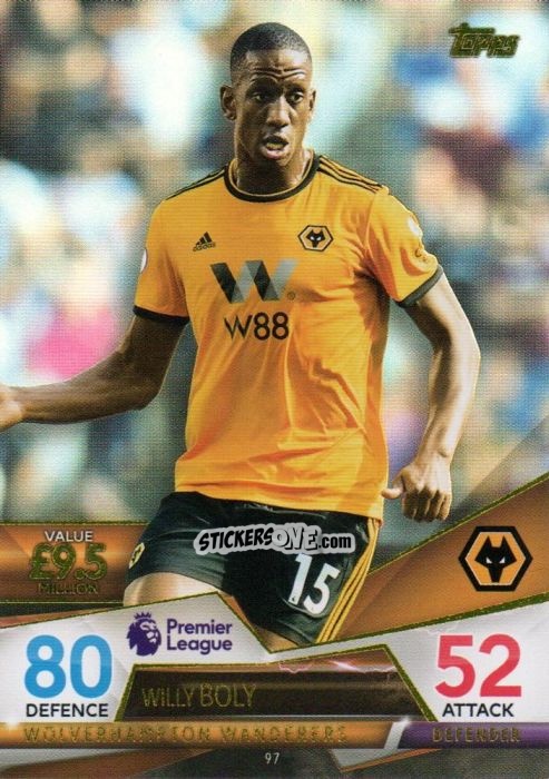 Figurina Willy Boly - English Premier League 2018-2019. Match Attax Ultimate n. 97 - Topps