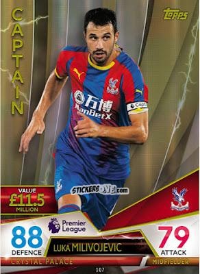 Sticker Luka Milivojevic - English Premier League 2018-2019. Match Attax Ultimate n. 107 - Topps