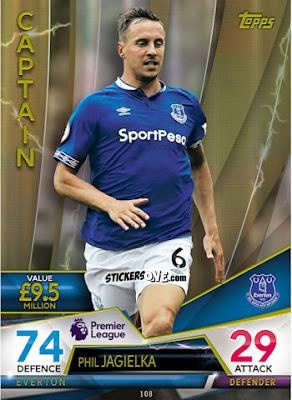 Sticker Phil Jagielka - English Premier League 2018-2019. Match Attax Ultimate n. 108 - Topps