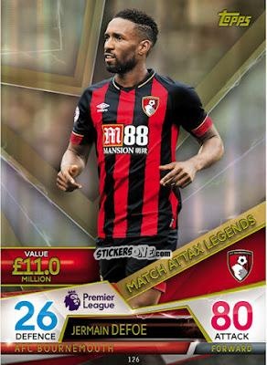 Cromo Jermain Defoe - English Premier League 2018-2019. Match Attax Ultimate n. 126 - Topps