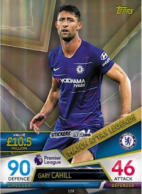 Figurina Gary Cahill - English Premier League 2018-2019. Match Attax Ultimate n. 128 - Topps