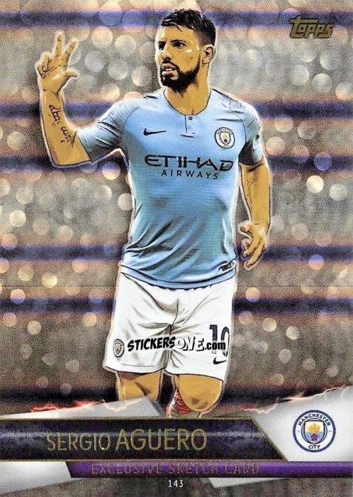 Cromo Sergio Aguero - English Premier League 2018-2019. Match Attax Ultimate n. 143 - Topps
