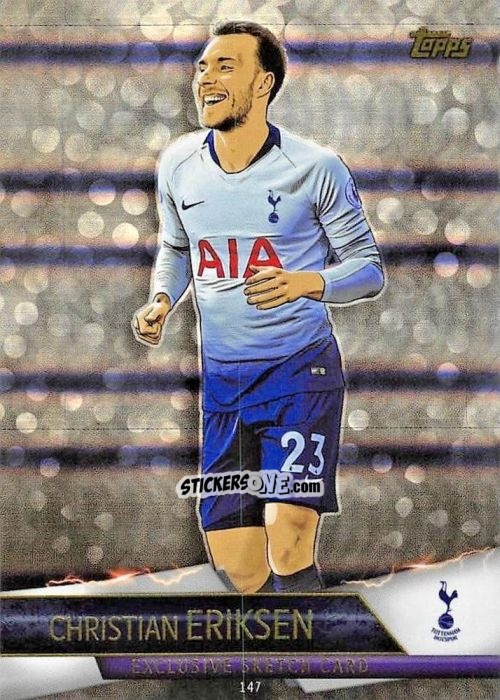 Sticker Christian Eriksen - English Premier League 2018-2019. Match Attax Ultimate n. 147 - Topps