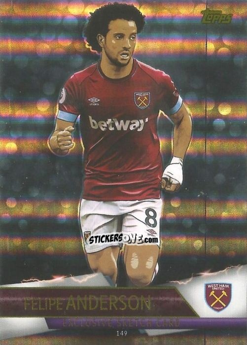 Sticker Felipe Anderson - English Premier League 2018-2019. Match Attax Ultimate n. 149 - Topps