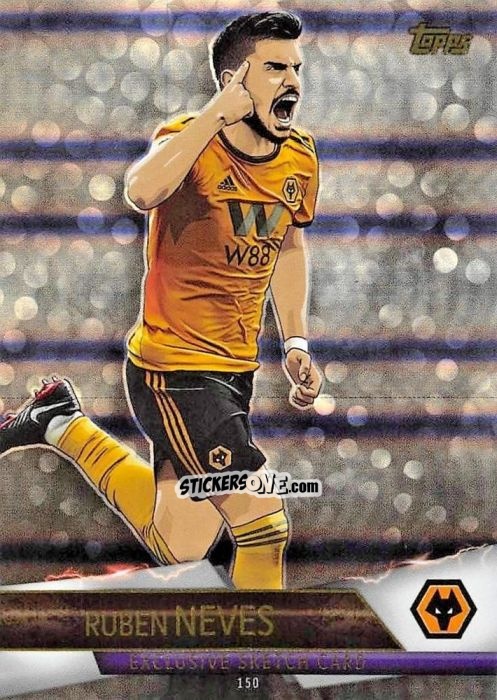 Sticker Ruben Neves - English Premier League 2018-2019. Match Attax Ultimate n. 150 - Topps