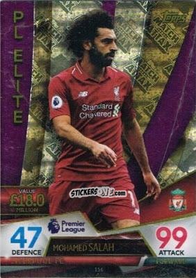 Figurina Mohamed Salah - English Premier League 2018-2019. Match Attax Ultimate n. 156 - Topps