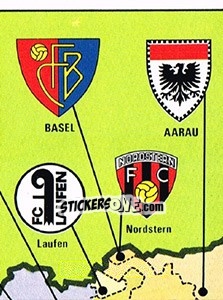 Sticker Map Switzerland (puzzle 2) - Football Switzerland 1983-1984 - Panini