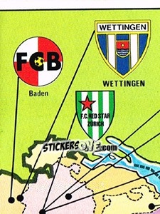 Sticker Map Switzerland (puzzle 3) - Football Switzerland 1983-1984 - Panini