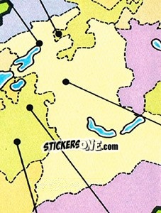 Sticker Map Switzerland (puzzle 6) - Football Switzerland 1983-1984 - Panini