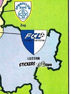 Sticker Map Switzerland (puzzle 8) - Football Switzerland 1983-1984 - Panini