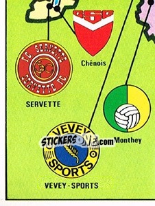 Sticker Map Switzerland (puzzle 9) - Football Switzerland 1983-1984 - Panini