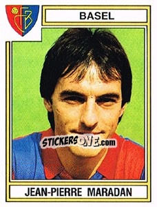 Cromo Jean-Pierre Maradan - Football Switzerland 1983-1984 - Panini