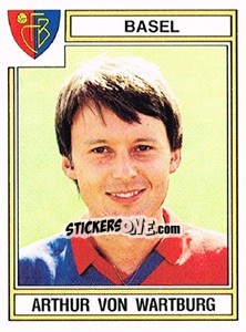 Cromo Arthur von Wartburg - Football Switzerland 1983-1984 - Panini