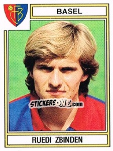 Cromo Ruedi Zbinden - Football Switzerland 1983-1984 - Panini