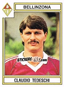 Sticker Claudio Tedeschi - Football Switzerland 1983-1984 n. 62 - Panini
