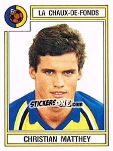 Cromo Christian Matthey - Football Switzerland 1983-1984 n. 83 - Panini
