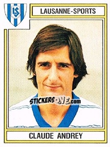 Sticker Claude Andrey - Football Switzerland 1983-1984 - Panini